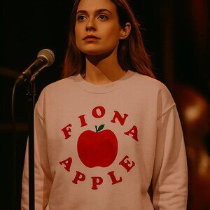Fiona Apple Pop Music 90s Alt Retro Streetwear Apple Logo Graphic Sweatshirt 05